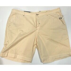 Olefant Men's Summer Tan Beige Stretch Logo Comfort Bermuda Walking Shorts 42